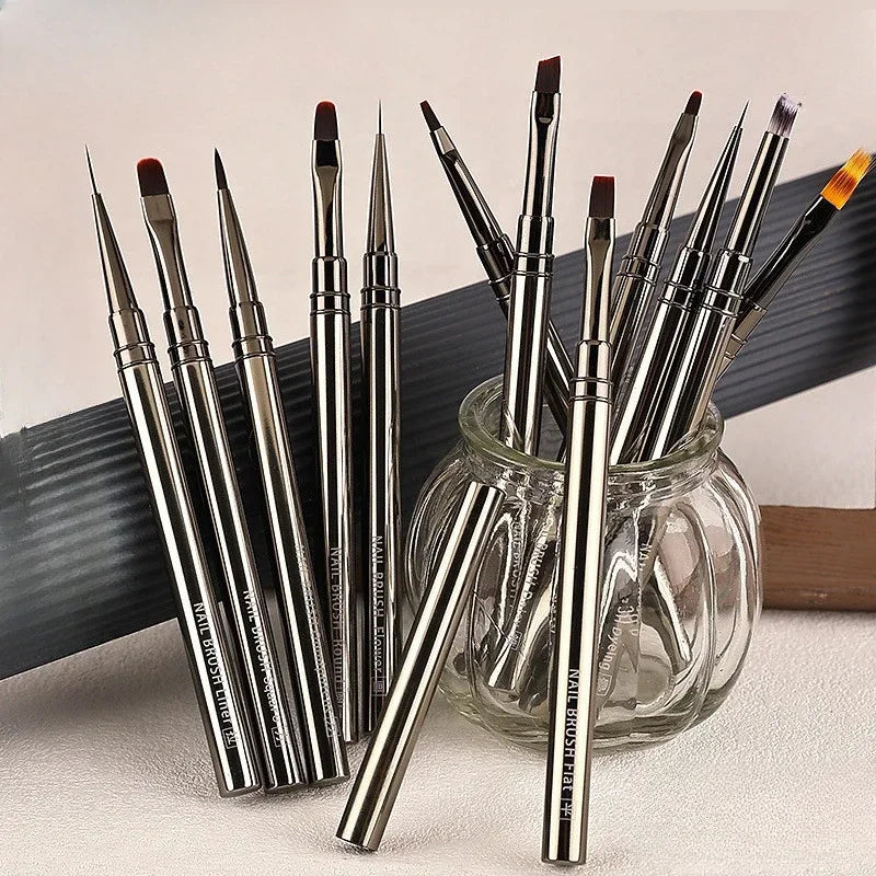 NEW Liner Brushes Gel Nail Brush Gel Nail Polish Painting Brush Drawing Nail Art Brush Pen Set Pen Accessories