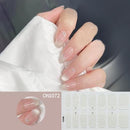 New Ins Woman DIY Manicure UV Gel Nail Stickers Non Baking Lamp 20 Finger Adhesive Nail Sticker Full Paste Semi Cured Nail Wraps