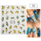 Golden Wave Line 3D Nail Sticker Marble Blue Geometry Abstract Nail Art Sliders French Liner Decals Manicure Decorations