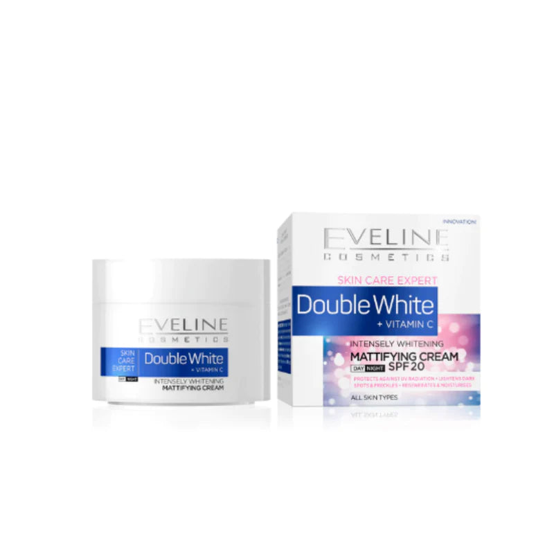 EVELINE Double White Mattifying Cream SPF 20 Day/Night 50 ML