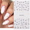 Nail Art Decals Summer Daisy White Florals Petals Flowers Leaves Nail Stickers Manicure Decoration For Nail Tips Beauty