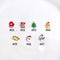 10Pcs Christmas Cartoon Nails Decoration Santa Claus,Elk,Bell,Tree Resin Nail Charms Cute Jewelry Part Decoration Accessories