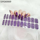 Long Lasting Semi-Cured Gel Nail Nude Patch Slider Adhesive Waterproof Aurora Full Cover Gel Nail Sticker UV Lamp Needed Nails