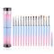 15Pcs Nail Art Brush French Painting Acrylic Brush Flower Design Line Drawing Pen Nail Gel Brush DIY ManicureAcrylic Nail Brush