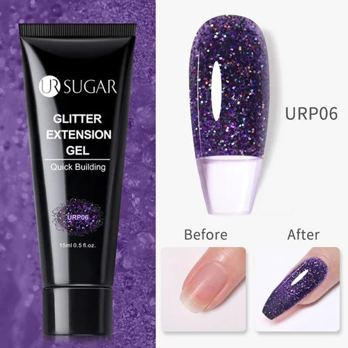 UR Sugar Glitter Polygel 15ml - 06