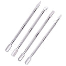 4 Pcs/Set Steel Double-ended Cuticle Pusher Dead Skin Remover Manicure Cleaner Care Nails Art Tool All for Manicure Set