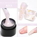 MEET ACROSS 7ml Clear Non Stick Hand Solid Extension Nail Gel Polish Carving Flower Nail Art Building UV Gel Acrylic Varnish