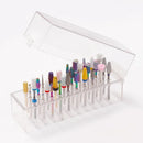 10/30 Holes Nail Art Drill Storage Box Grinding Polish Head Bit Holder Display Nails Drill Bits Organizer Stand Manicure Uñas