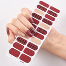 Fully Attached Finished Nail Plate Strips Semi Cured Gel Stickers Required Gel Polish Wraps Gel Art Stickers for Women Girls