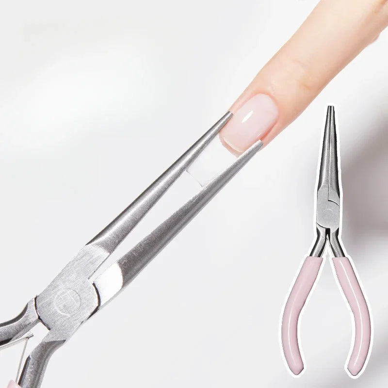 Nails Shaping Tools Multi-Function Nail Art Shaping Clip Tweezers Manicure Tool Gel Toolses Carbon Steel Pointed Shaping Pliers