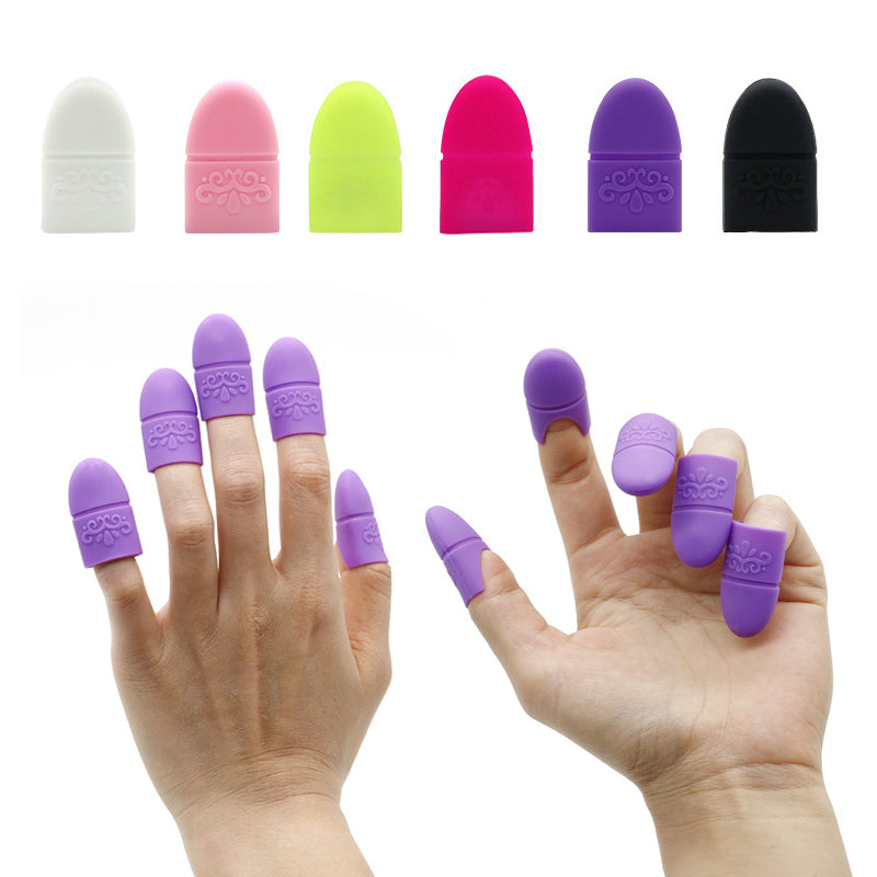 10Pcs Nail Polish Clip Soak Off Silicone Cap Gel Remover Wraps Nail Degreaser Cleaner Tips Fingers Varnish Manicure Clips Tools