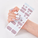 Fully Attached Finished Nail Plate Strips Semi Cured Gel Stickers Required Gel Polish Wraps Gel Art Stickers for Women Girls