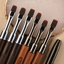 New Nail Pen Brush Wooden Handle Glue Phototherapy Pen Gel Nail Brush Nails Art Tools Nail Charm