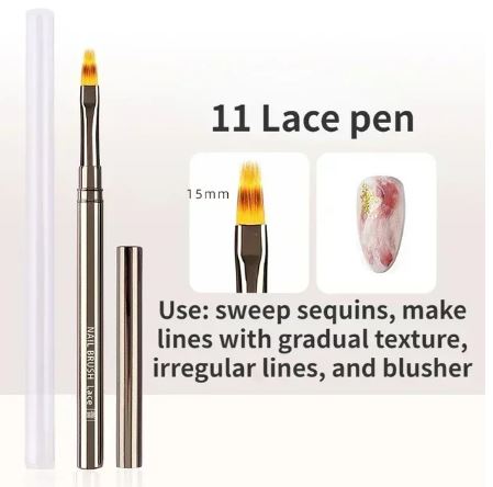 1/2pcs Professionnel Brushes Tools Nail Glue Phototherapy Pen Acrylic Nail Art Painting Drawing Brush Manicure UV Gel Brush Pen