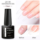 MEET ACROSS 8ML Quick Extension Nail Gel Vernis Nude Milk White Gel Nail Polish UV Semi Permanent Nails Art For Manicure Tools