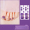 French Fake Toe Nails Set Press on Short Wearable False Nail Acrylic Nail Kits Nude Color Feet Nail Tips Removable Sticker