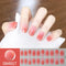 New Ins Woman DIY Manicure UV Gel Nail Stickers Non Baking Lamp 20 Finger Adhesive Nail Sticker Full Paste Semi Cured Nail Wraps