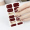 Gel Nail Strips Patch Sliders Flowers Gradient Color Adhesive Full Cover Gel Nail Stcikers UV Lamp Semi-Cured Manicure 14 Tips