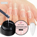 MEET ACROSS 8ML Quick Extension Nail Gel Vernis Nude Milk White Gel Nail Polish UV Semi Permanent Nails Art For Manicure Tools