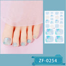 French Fake Toe Nails Set Press on Short Wearable False Nail Acrylic Nail Kits Nude Color Feet Nail Tips Removable Sticker