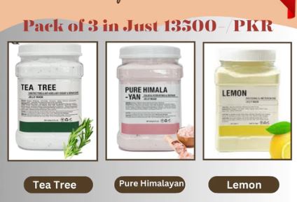 Hydra Jelly mask (650g Jar) for beauty salon ( Pure Himala, Tea Tree, Lemon) Pack of 3