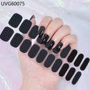 Long Lasting Semi-Cured Gel Nail Nude Patch Slider Adhesive Waterproof Aurora Full Cover Gel Nail Sticker UV Lamp Needed Nails