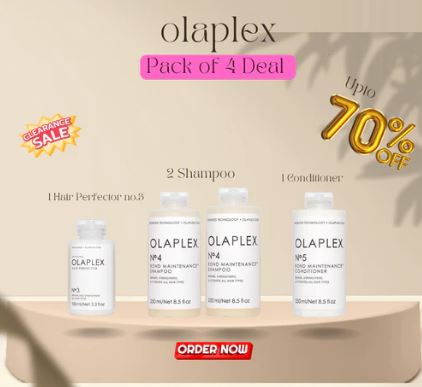 Pack of 4 Olaplex Shampoo 4 Conditioner 5 with no 3