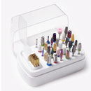 10/30 Holes Nail Art Drill Storage Box Grinding Polish Head Bit Holder Display Nails Drill Bits Organizer Stand Manicure Uñas