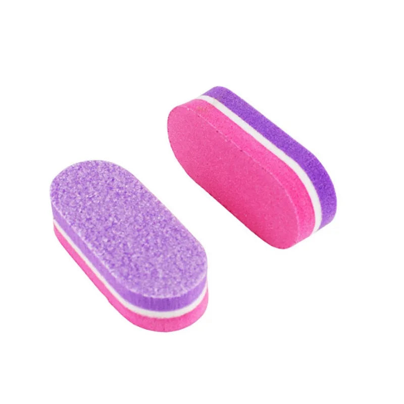 Manicure Small Rubbing Strips Polishing Finishing Nail Shape Double-sided Mini Oval Small Square Sponge Rubbing Strips Nail File