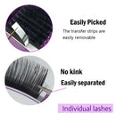 NAGARAKU Eyelash Extension Classic 16 Rows Single Premium Faux Mink Individual Lash Purple Case Professional Salon Use Natural