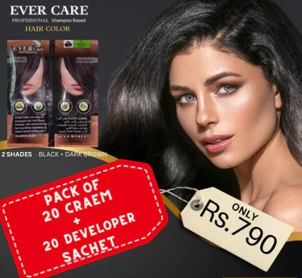 Pack Of 40 Sachets, Shampoo Based Hair Color (20 Creams + 20 Developers)