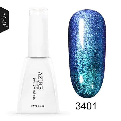 Pack of 10 Azure Soak Off UV Gel Nail Gel Polish 12ml