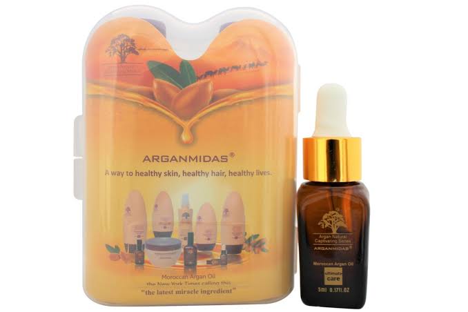 Compact Travel Kit: 3 x 100ml Pure Arganmidas Moroccan Argan Oil Shampoo and Conditioner, with a 10ml Hair Serum