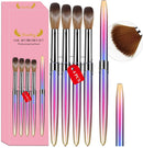 4pcs Kolinsky Acrylic Nail Brush Set Size Acrylic Powder Application Brushes Art Extension & Carving Salon Home Uñas