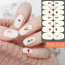 New Nail Christmas Stickers Ultra Thin Strap Plastic Nail Stickers Snow Snowman Cartoon Nail Stickers Ornaments Decals