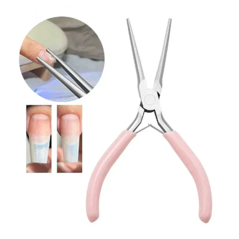 Nails Shaping Tools Multi-Function Nail Art Shaping Clip Tweezers Manicure Tool Gel Toolses Carbon Steel Pointed Shaping Pliers