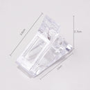 2Pcs Acrylic UV Nail Clip Transparent Polish Gel Building Tips Clips Finger Nail Extension Clamps Manicure Art Builder Tool Box