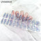 Long Lasting Semi-Cured Gel Nail Nude Patch Slider Adhesive Waterproof Aurora Full Cover Gel Nail Sticker UV Lamp Needed Nails