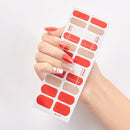 Fully Attached Finished Nail Plate Strips Semi Cured Gel Stickers Required Gel Polish Wraps Gel Art Stickers for Women Girls