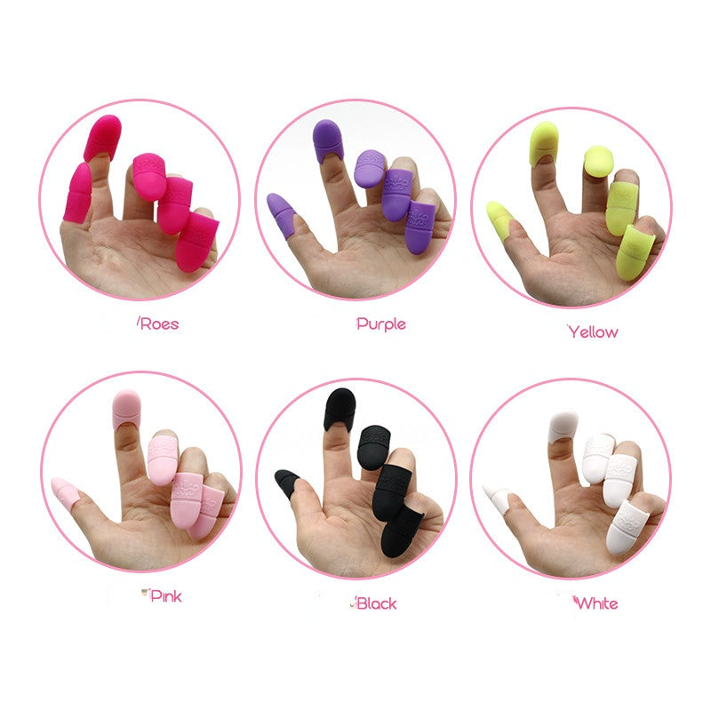 10Pcs Nail Polish Clip Soak Off Silicone Cap Gel Remover Wraps Nail Degreaser Cleaner Tips Fingers Varnish Manicure Clips Tools