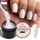 MEET ACROSS 8ML Quick Extension Nail Gel Vernis Nude Milk White Gel Nail Polish UV Semi Permanent Nails Art For Manicure Tools