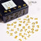 3D Nail Art Gold Alphabet Letter Number Alloy Nail Rhinestones Charms Acrylic Tips Decoration Glitter Nail Decoration