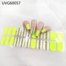 Long Lasting Semi-Cured Gel Nail Nude Patch Slider Adhesive Waterproof Aurora Full Cover Gel Nail Sticker UV Lamp Needed Nails