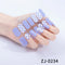 Fashionable Blue Diamonds Nail Art Stickers Collection Manicure DIY Nail Polish Strips Wraps for Party Decor Nail Stickers