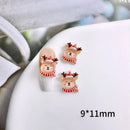 10Pcs Christmas Cartoon Nails Decoration Santa Claus,Elk,Bell,Tree Resin Nail Charms Cute Jewelry Part Decoration Accessories