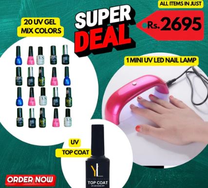 Super Deal (20 UV Gel Colors + UV Lamp + UV Top Coat)