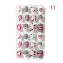 Finger Princess Nail 24PCS/1Box Bag Wearable Nails Nail Finished Nailes for Children Patch Nail Finished False