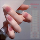 New Ins Woman DIY Manicure UV Gel Nail Stickers Non Baking Lamp 20 Finger Adhesive Nail Sticker Full Paste Semi Cured Nail Wraps