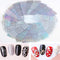 24/48Pcs Nail Decals Irregular Grid Hollow Printed Square Fashion Sticker Laser Sticker Women Nail Art Stencil Manicure Tools