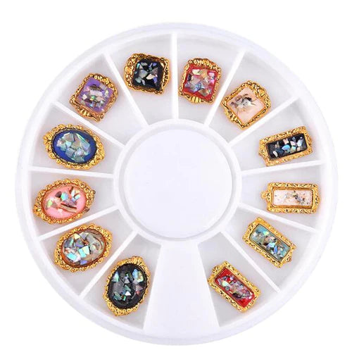 Crystal Nail Charms Wheel